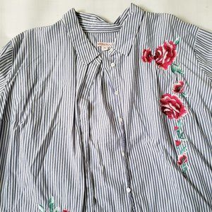 Merona Breezy Striped Flower Top